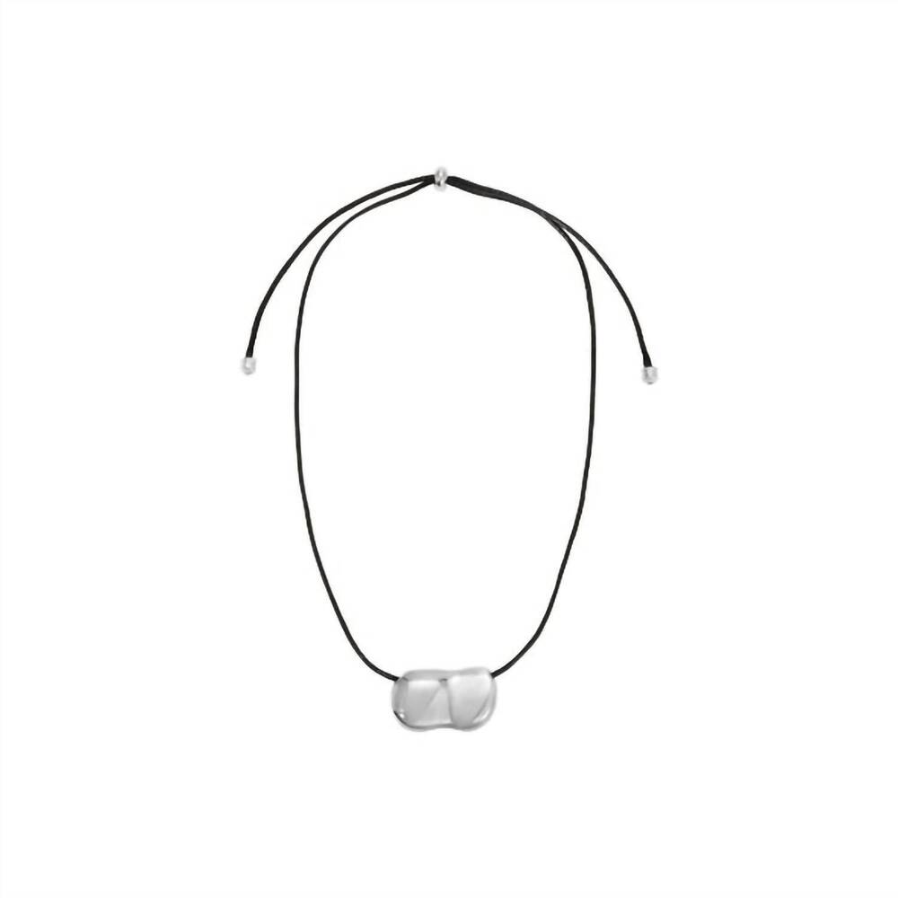 NEW HEAVEN MAYHEM women's pebble necklace in silver/black